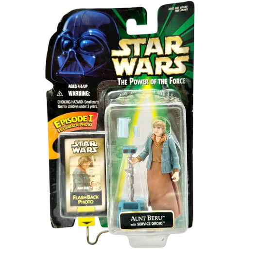 Star Wars The Power Of The Force Aunt Beru w Service Droid 1999 Hasbro Figure
