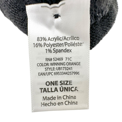 CC Knitted Beanie Hat Plus Stretch Gloves Black Unisex Warm Winter Accessories