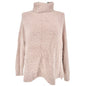 Denise Bidot X Sonoma Fuzzy Knit Turtleneck Sweater 1X Blush Pink Cozy