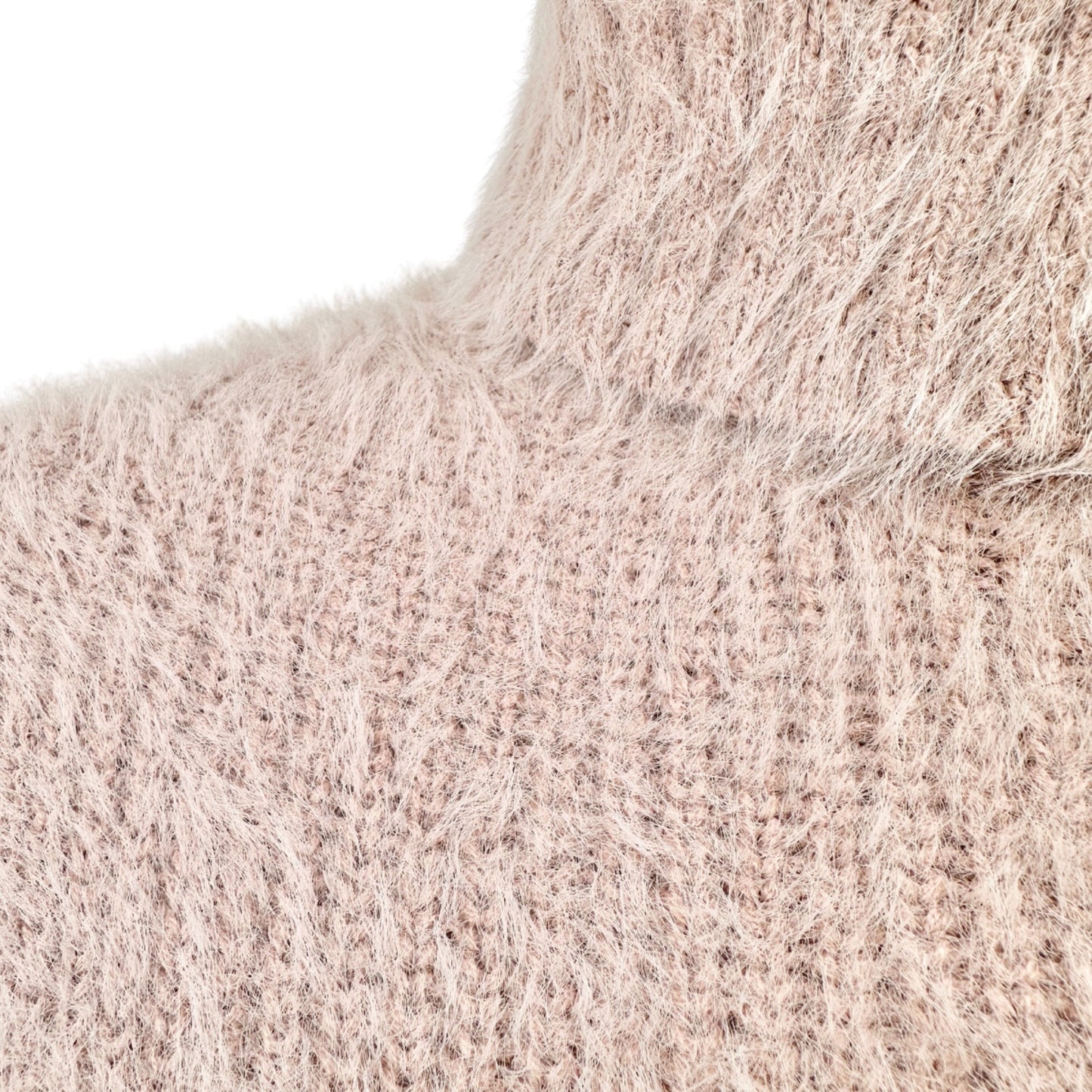 Denise Bidot X Sonoma Fuzzy Knit Turtleneck Sweater 1X Blush Pink Cozy