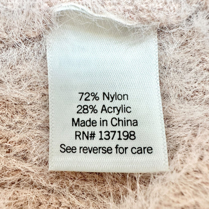 Denise Bidot X Sonoma Fuzzy Knit Turtleneck Sweater 1X Blush Pink Cozy
