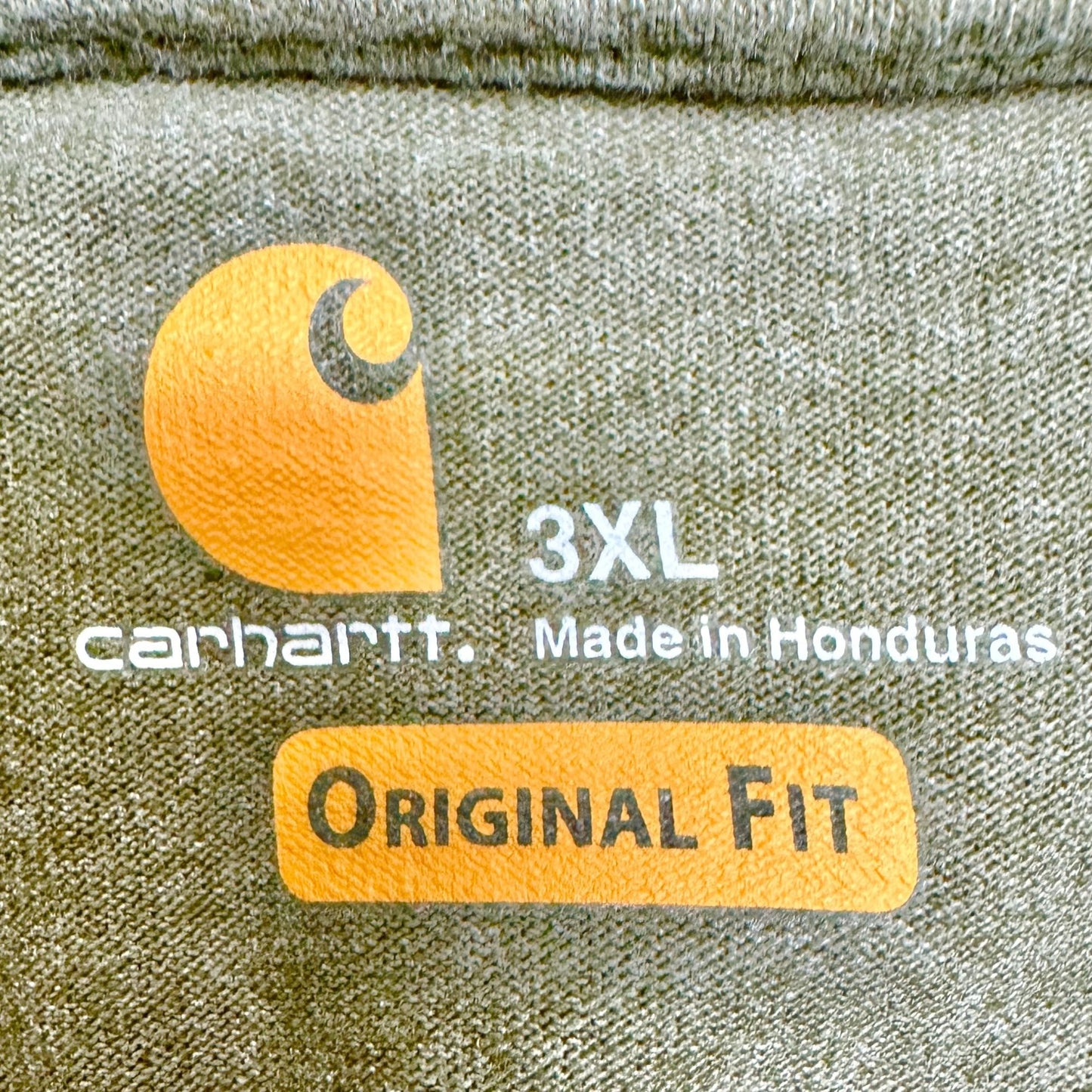 Carhartt Shirt Mens 3XL Original Fit Long Sleeve Olive Green Cotton Poly Blend