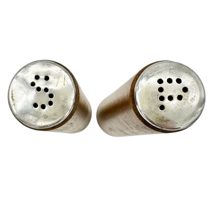 Vintage Mid-Century Modern Simple Elegant Teak Salt and Pepper Shakers 6.5"