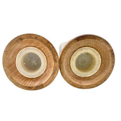 Vintage Mid-Century Modern Simple Elegant Teak Salt and Pepper Shakers 6.5"