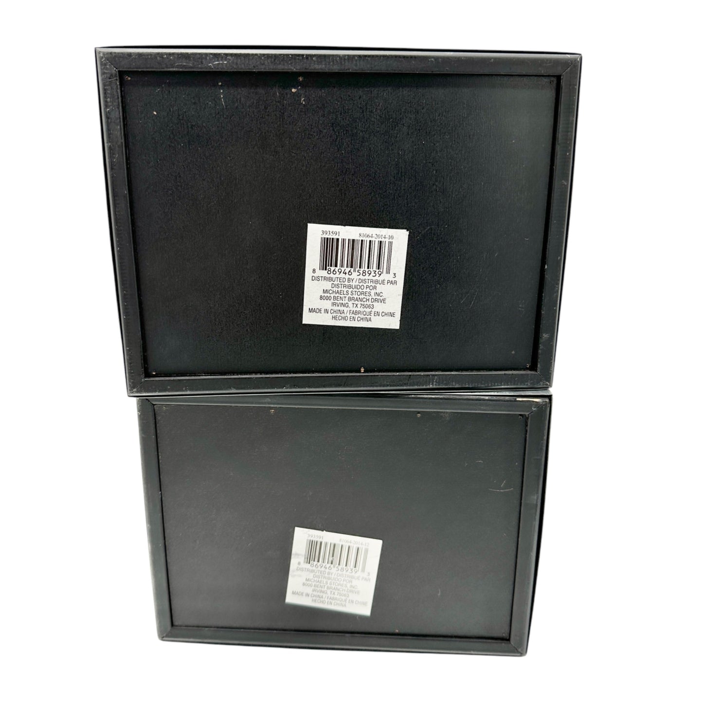 Set Of 2 Studio Decor Burlap Shadow Boxes 5" X 7" Heritage Home Wall Display