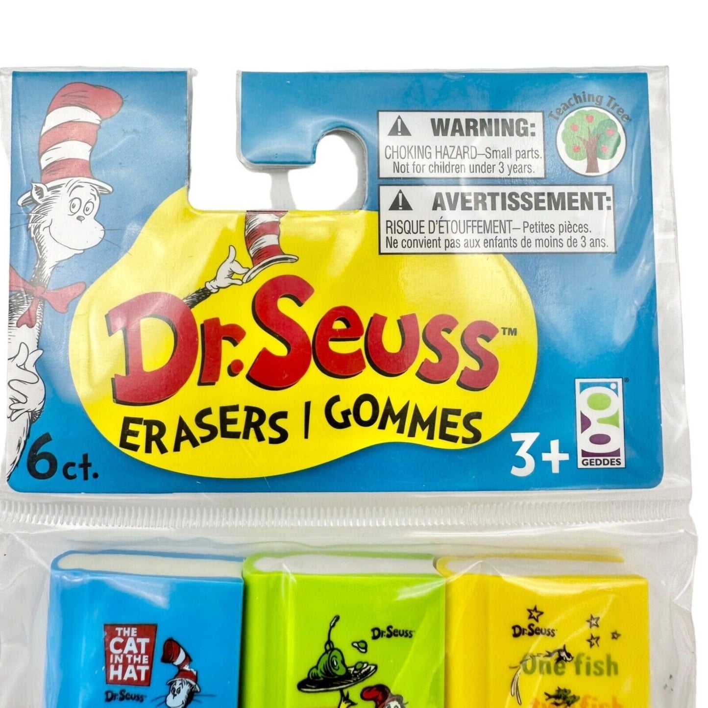 Dr. Seuss Headband Deluxe Bow Tie Erasers Age 4+ NEW