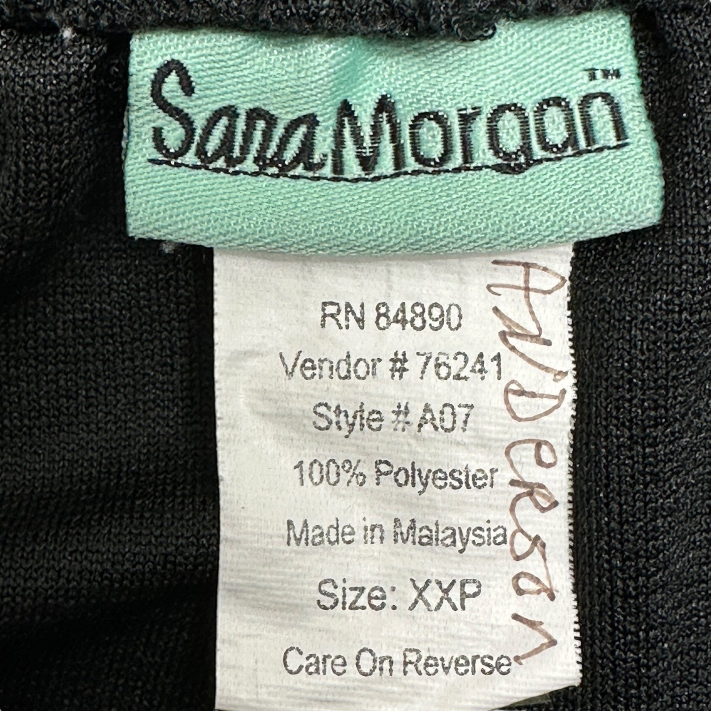 Sara Morgan Pants Womens XXP Black Elastic Waist Side Pockets