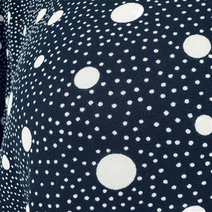 Talbots Plus Top Womens 2X Black White Polka Dot 3/4 Tie Sleeves EUC