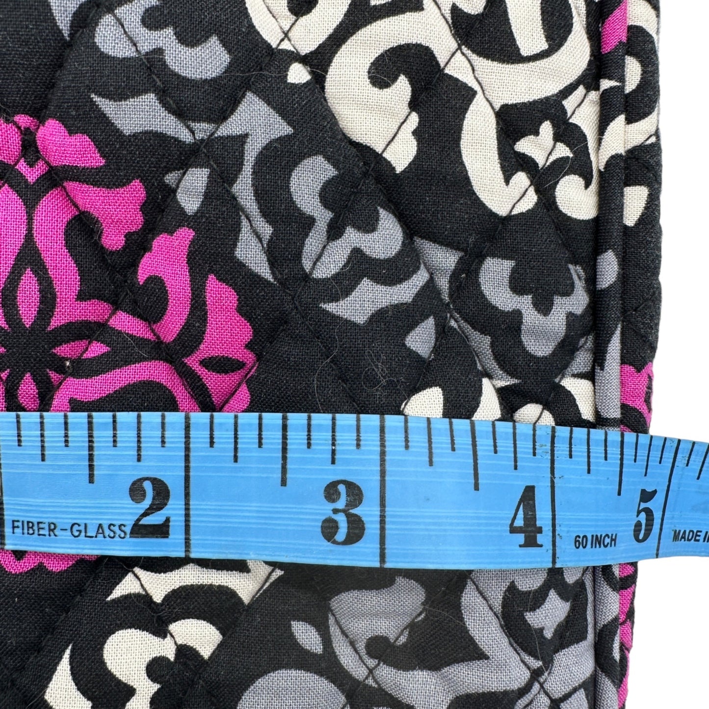 Vera Bradley Canterbury Magenta Crossbody Bag 11 x 8.5 x 4 Black White Magenta