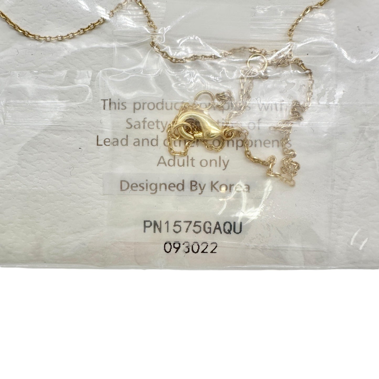 Aquarius Zodiac Symbol Gold Dipped Necklace  January 20 - February 19 NIP