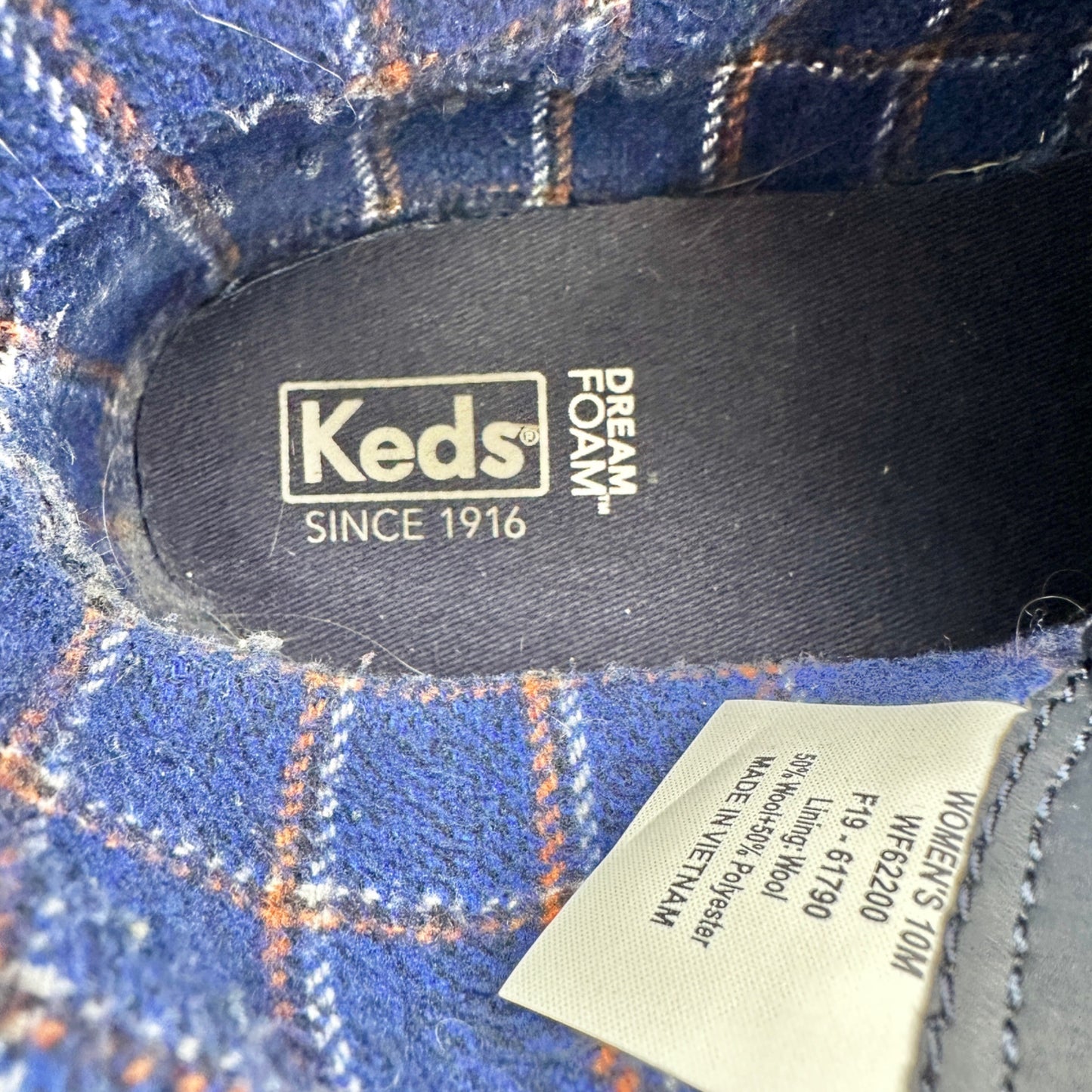 Keds Dream Foam Hi Top Sneaker Boots Womens 10M Navy Blue Lace Up