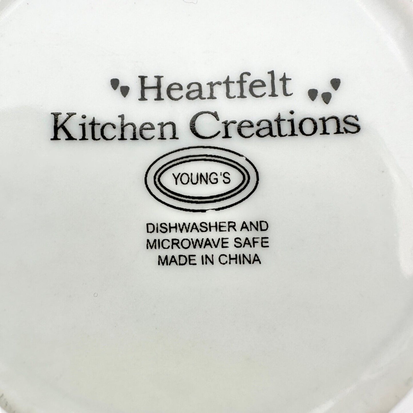 Kitchen Creations Mug Heartfelt 6 oz White with Design