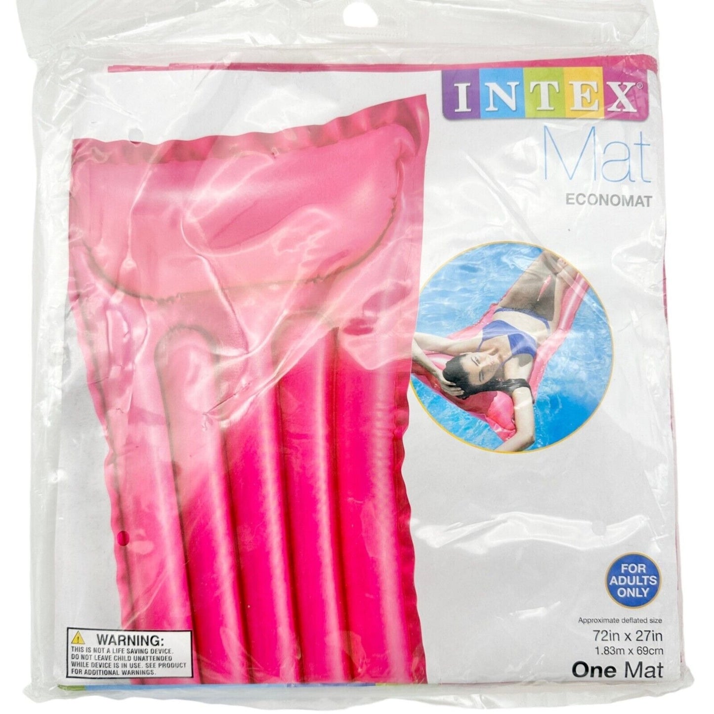 Set of 2 Inflatable Air Mattress for Pools both Pink NIP Unopened 72x27