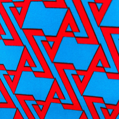 LuLaRoe Azure Skirt Womens M Blue and Red Geometric Print Fun Sassy Comfortable