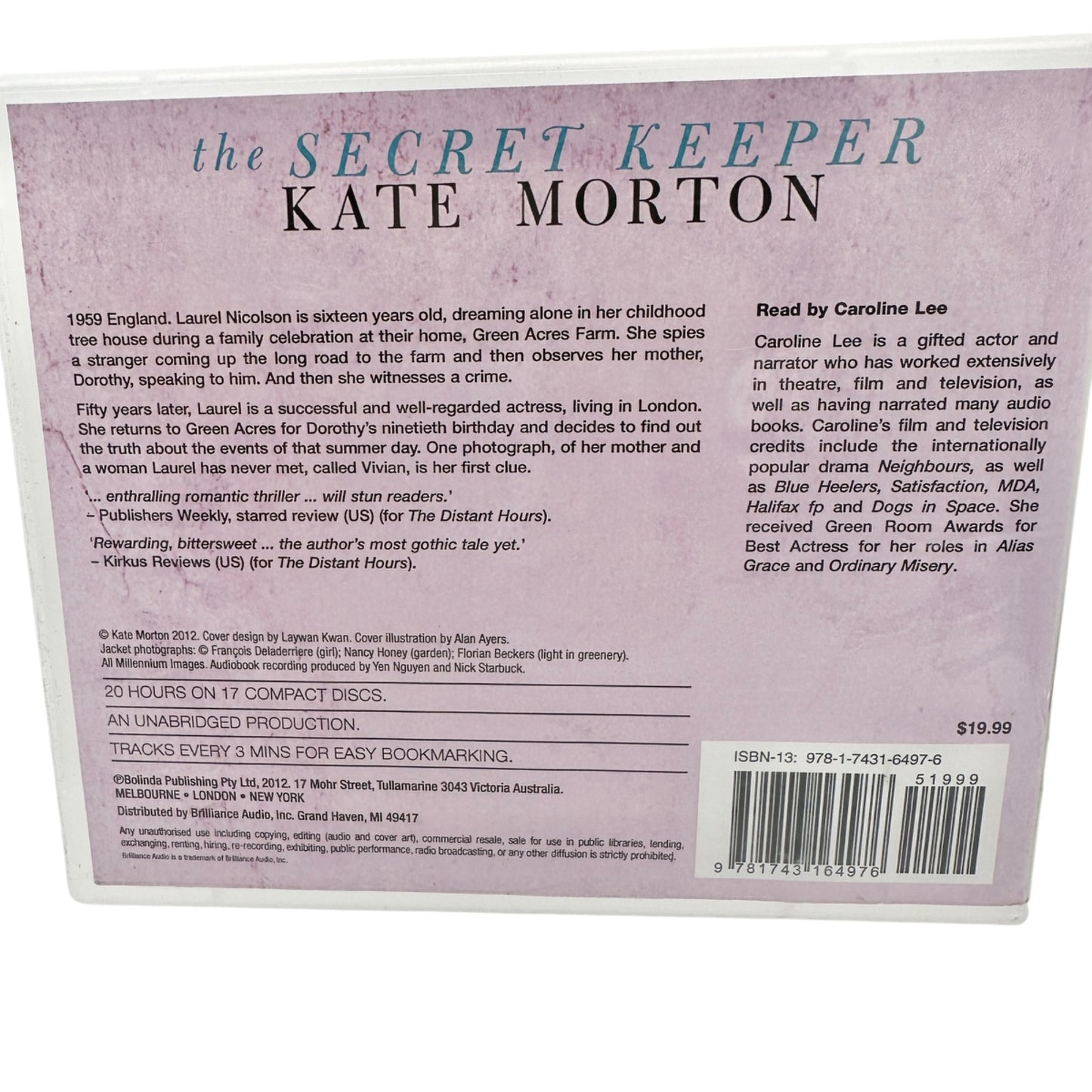 The Secret Keeper by Kate Morton (2013, Compact Disc, Unabridged edition)