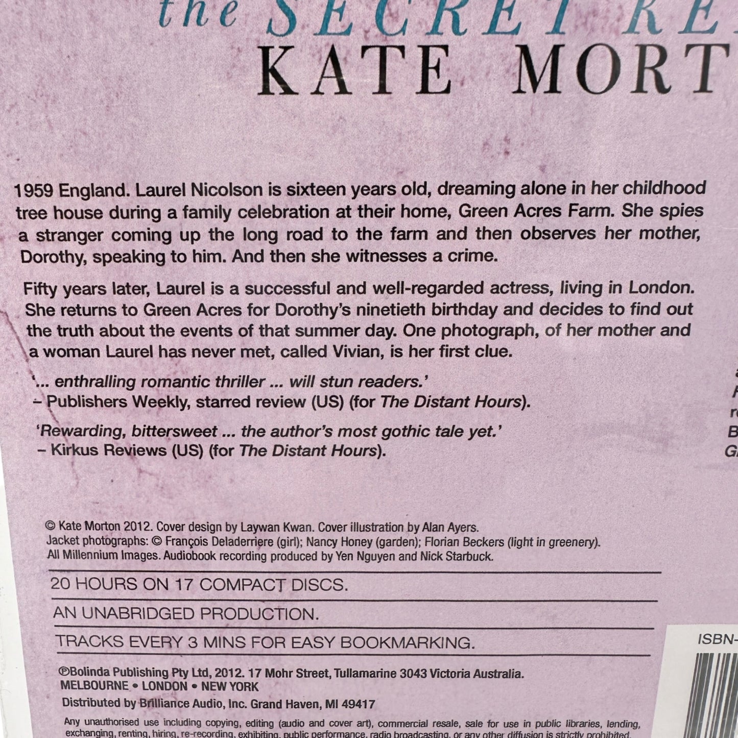 The Secret Keeper by Kate Morton (2013, Compact Disc, Unabridged edition)