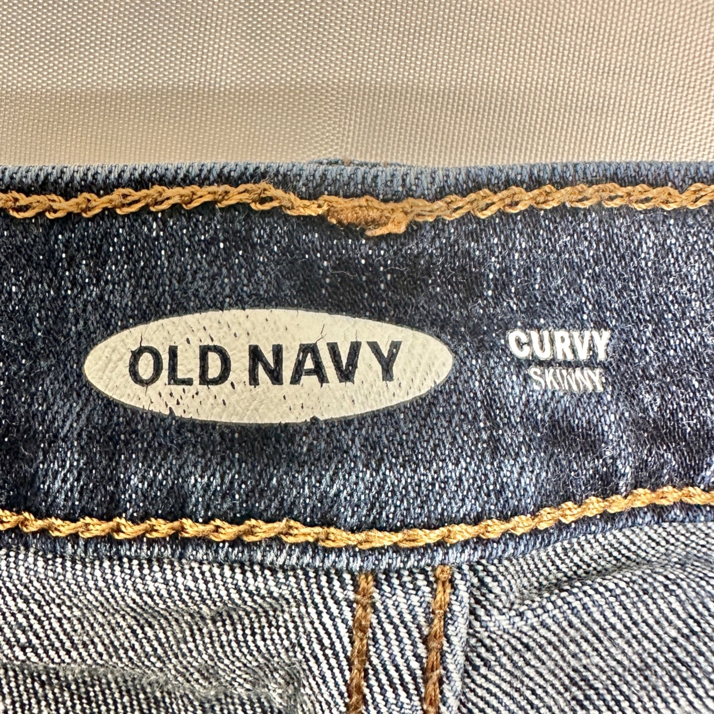 Old Navy Curvy Skinny Jeans Womens Size 18 Short Dark Wash Stretch Denim Comfort