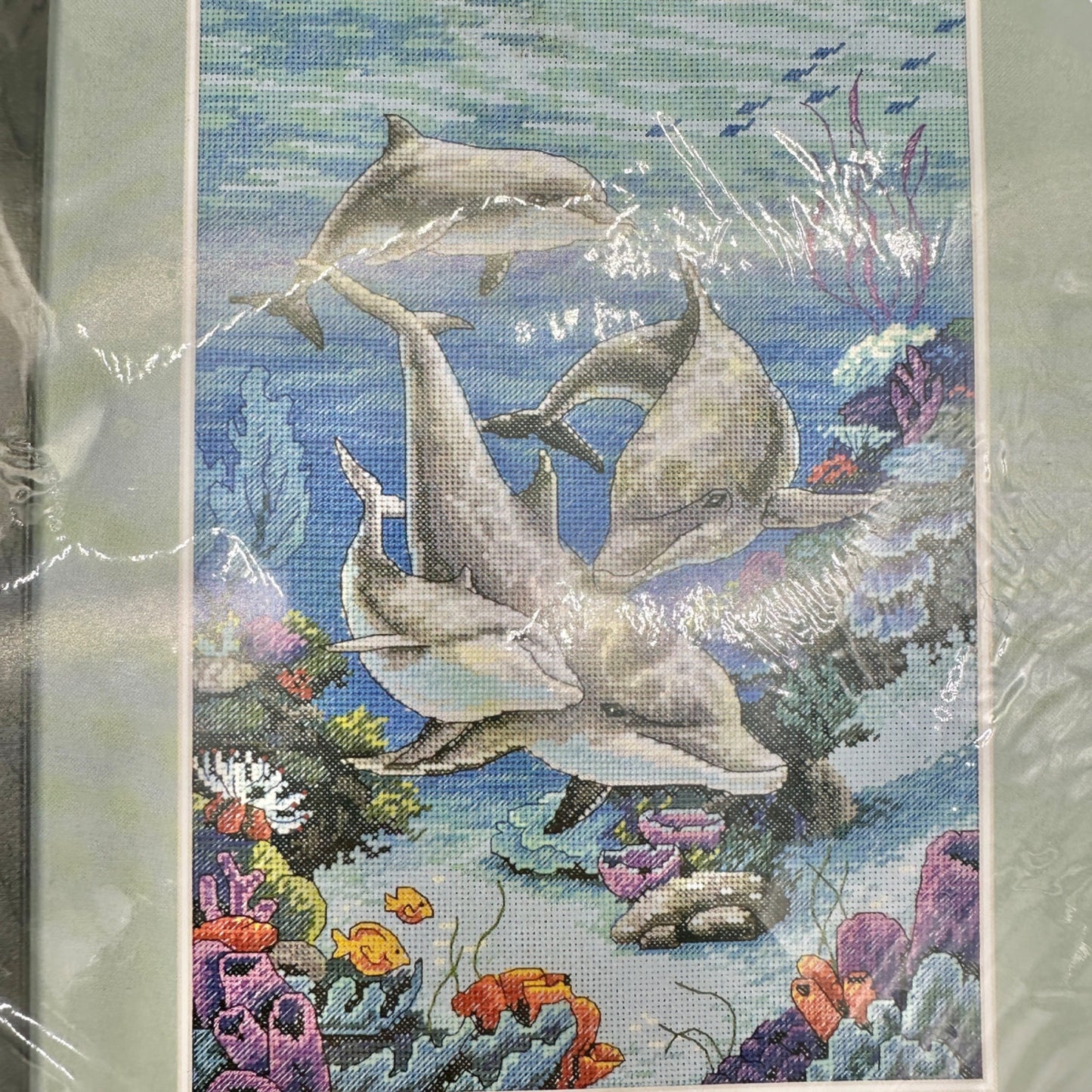 Dimensions Counted Cross Stitch Kit 3830 THE DOLPHINS DOMAIN Complete NIP