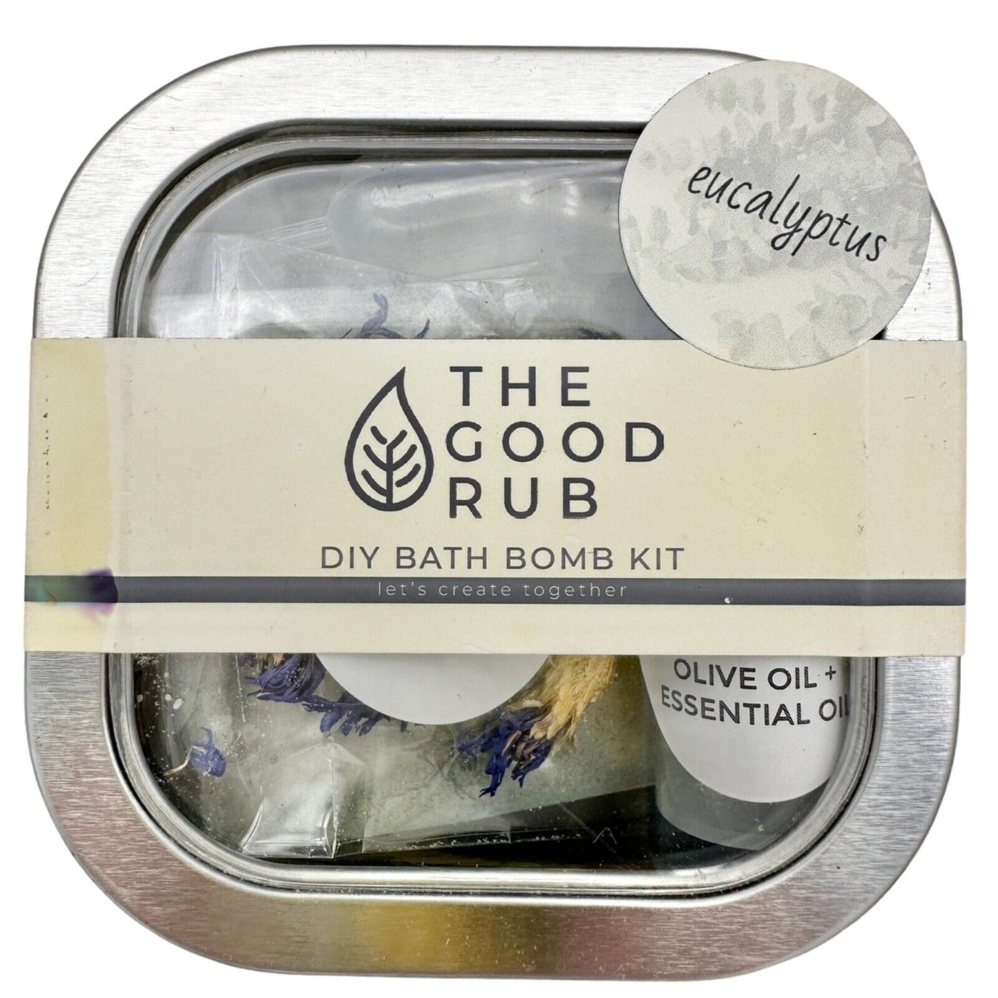 The Good Rub Set of 2 DIY Bath Bomb Kit Eucalyptus NIP