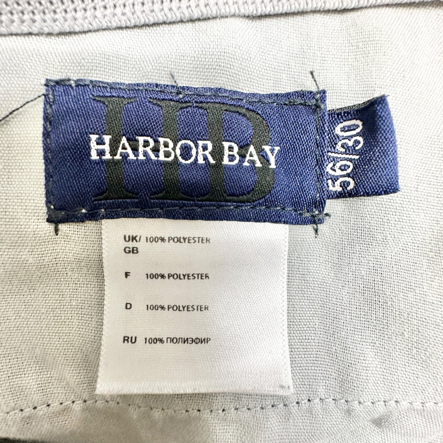 Harbor Bay Mens Dress Pants 56/30 Navy Blue Polyester Classic Fit Flat Front