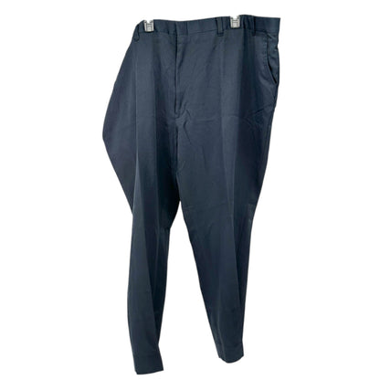Harbor Bay Mens Dress Pants 56/30 Navy Blue Polyester Classic Fit Flat Front