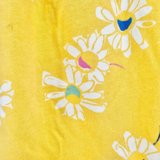 Hanna Andersson Girls Size 5 Sun Dress Yellow White Flowers Crossover Straps