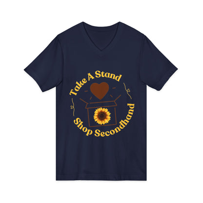 Unisex V-Neck Tee - Take A Stand Shop Secondhand