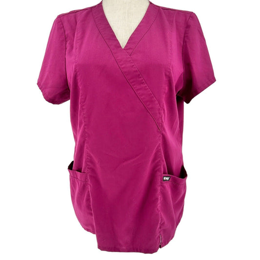 Grey's Anatomy by Barco Women's Scrub Tops XL Burgundy Style 41101 Medical