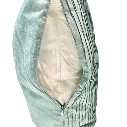 Set Of 2 Decorative Square Throw Pillow Down Hidden Zipper Aqua Blue 18x18