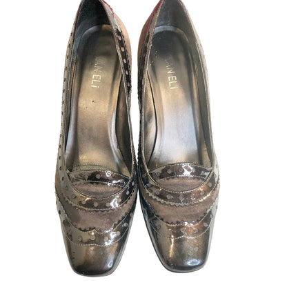 Vintage VANELi Realyna Tmoro Suede/PT Wingtip Women's Pumps 8 1/2 N