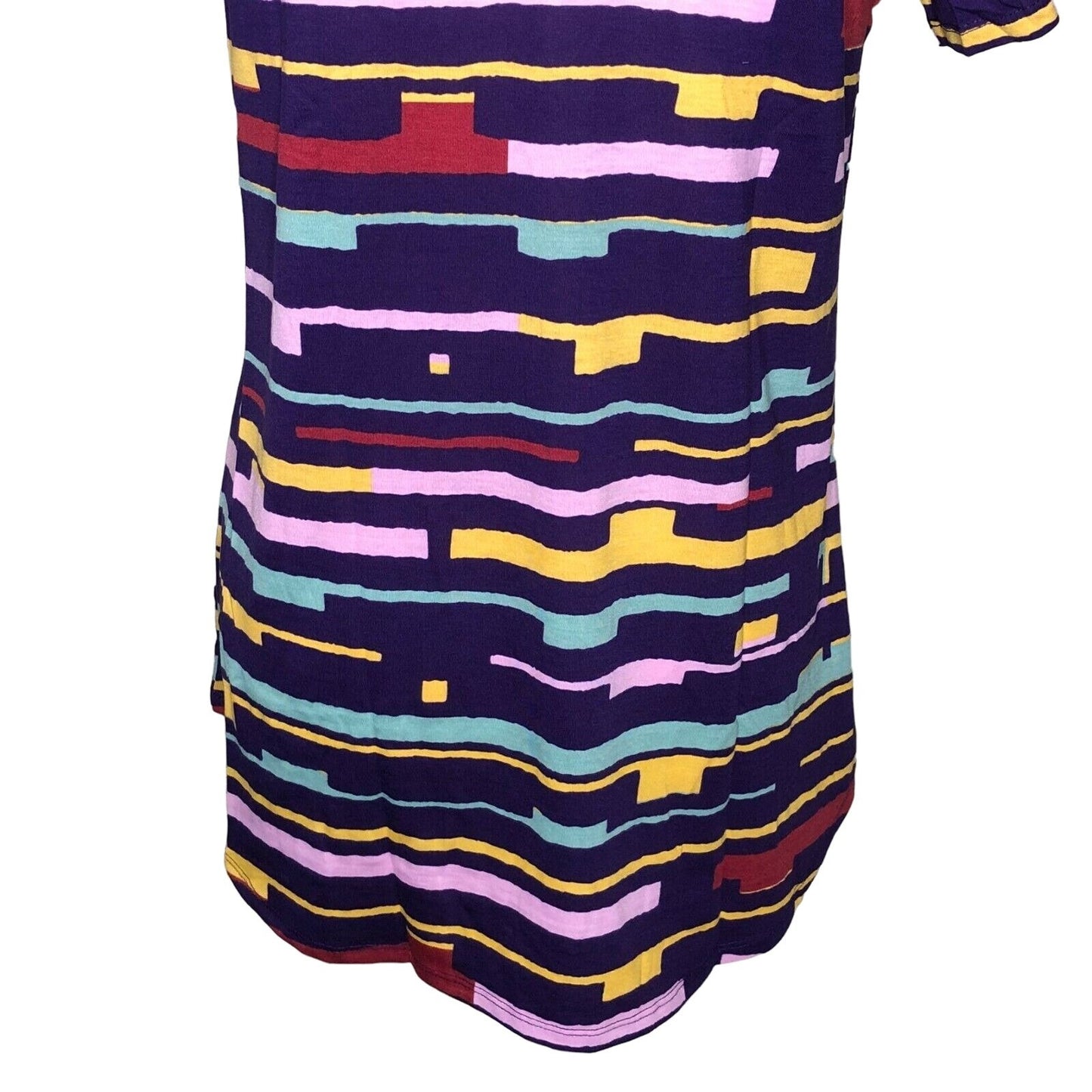 LuLaRoe Classic T Women's Top Small Purple and Multicolored Stripes NWT