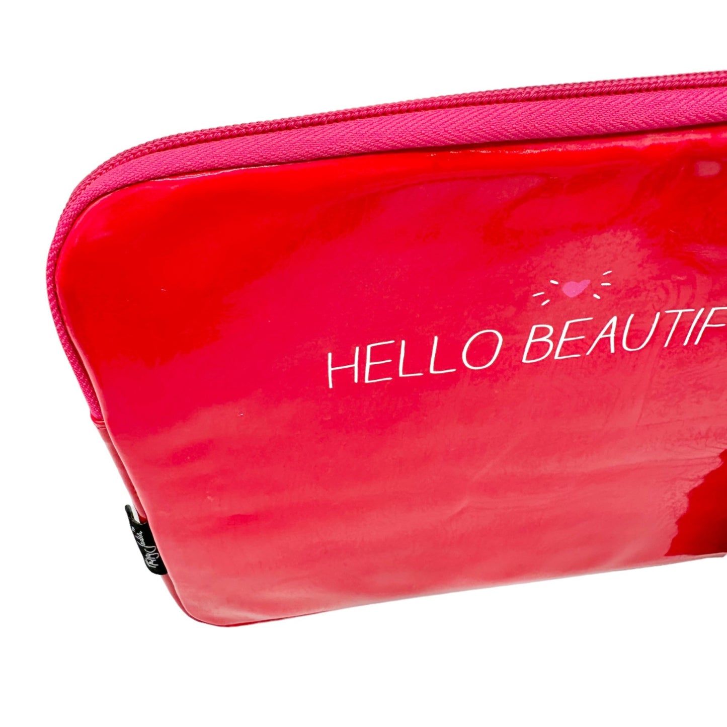 Happy Jackson Tablet Case Red Hello Beautiful Shiny Vinyl Padded Pink Inside NWT