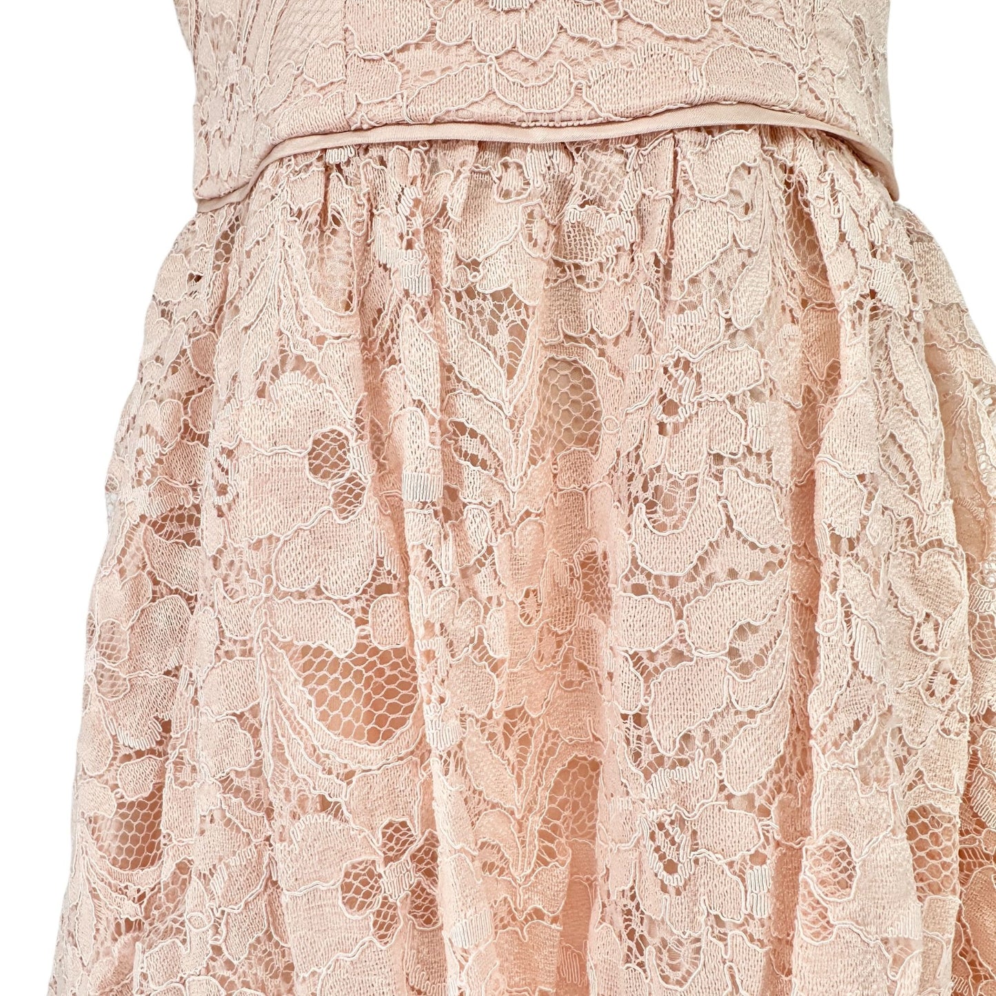 Zenzi Dress Girls XS 4-5 Lace Light Pink Sleeveless Lined A-Line Style