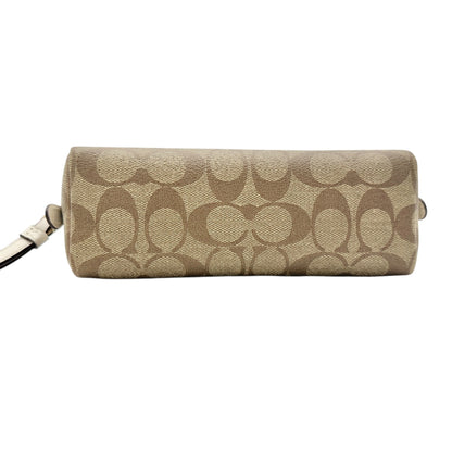 Coach Signature Canvas Wristlet With LOVE Graphic Design 8 x 4.5 x 3 Inches NWT