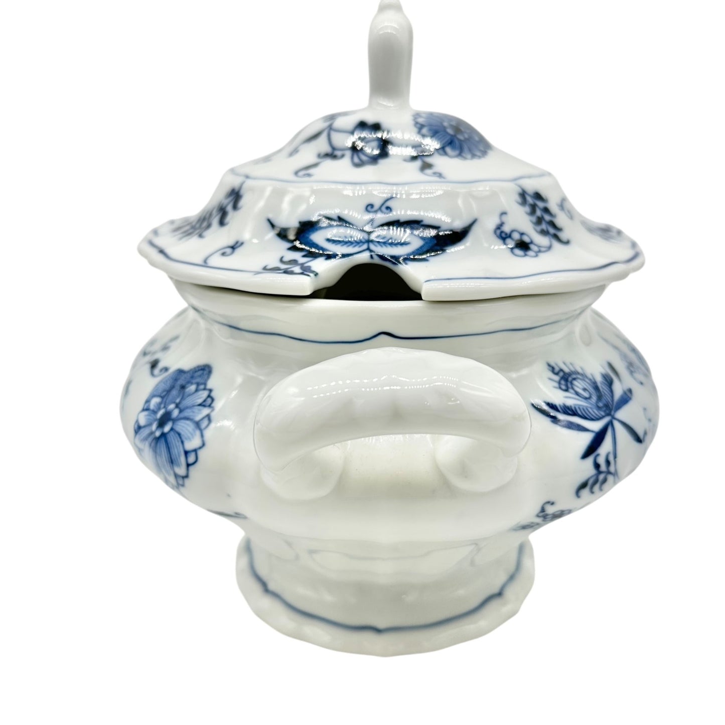 Blue Danube Soup Tureen With Lid 12 X 8 Floral Blue and White Porcelain Vintage