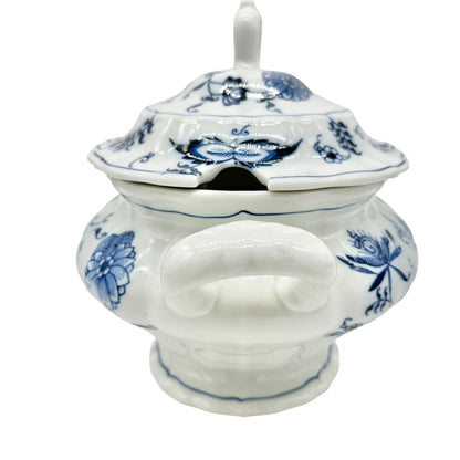 Blue Danube Soup Tureen With Lid 12 X 8 Floral Blue and White Porcelain Vintage