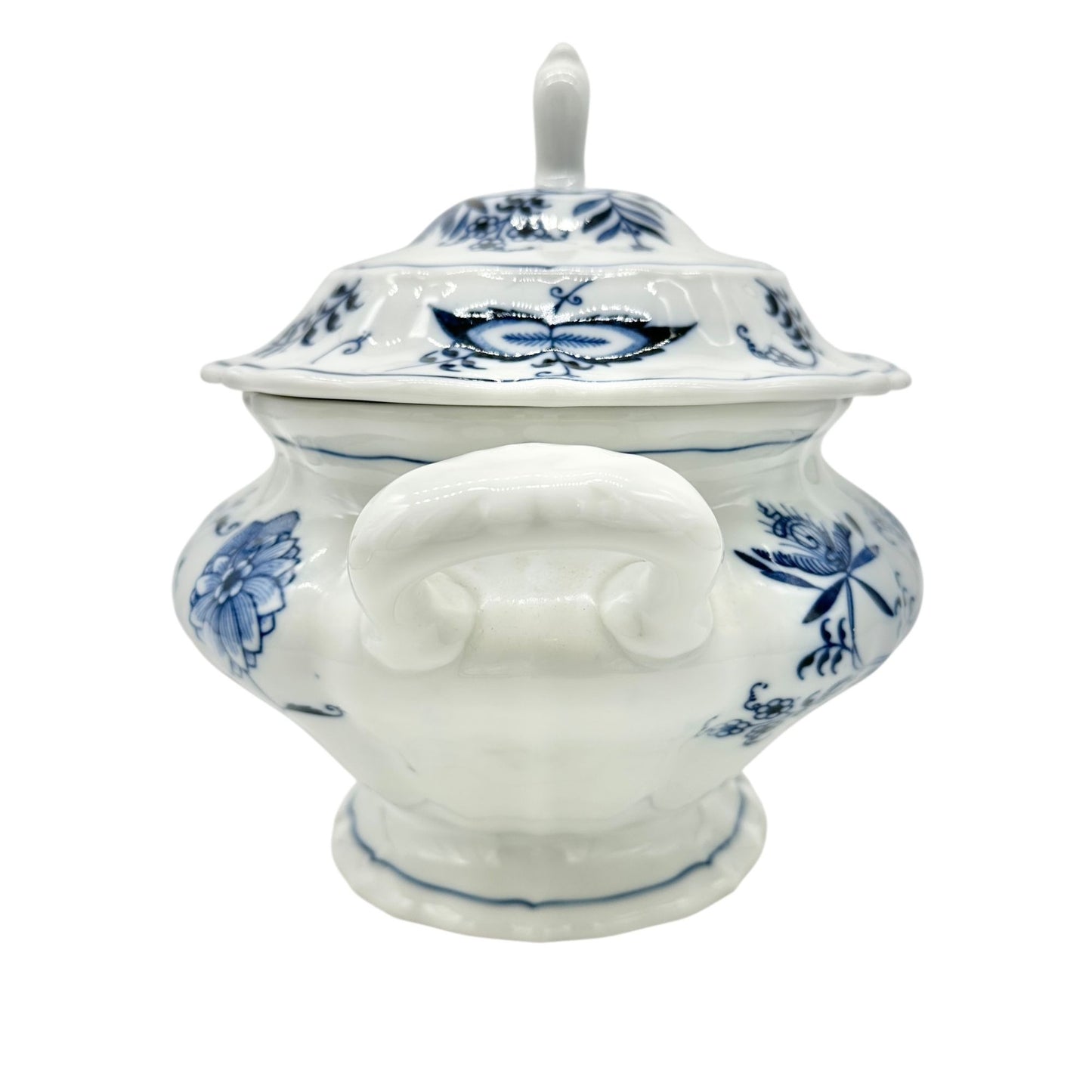 Blue Danube Soup Tureen With Lid 12 X 8 Floral Blue and White Porcelain Vintage
