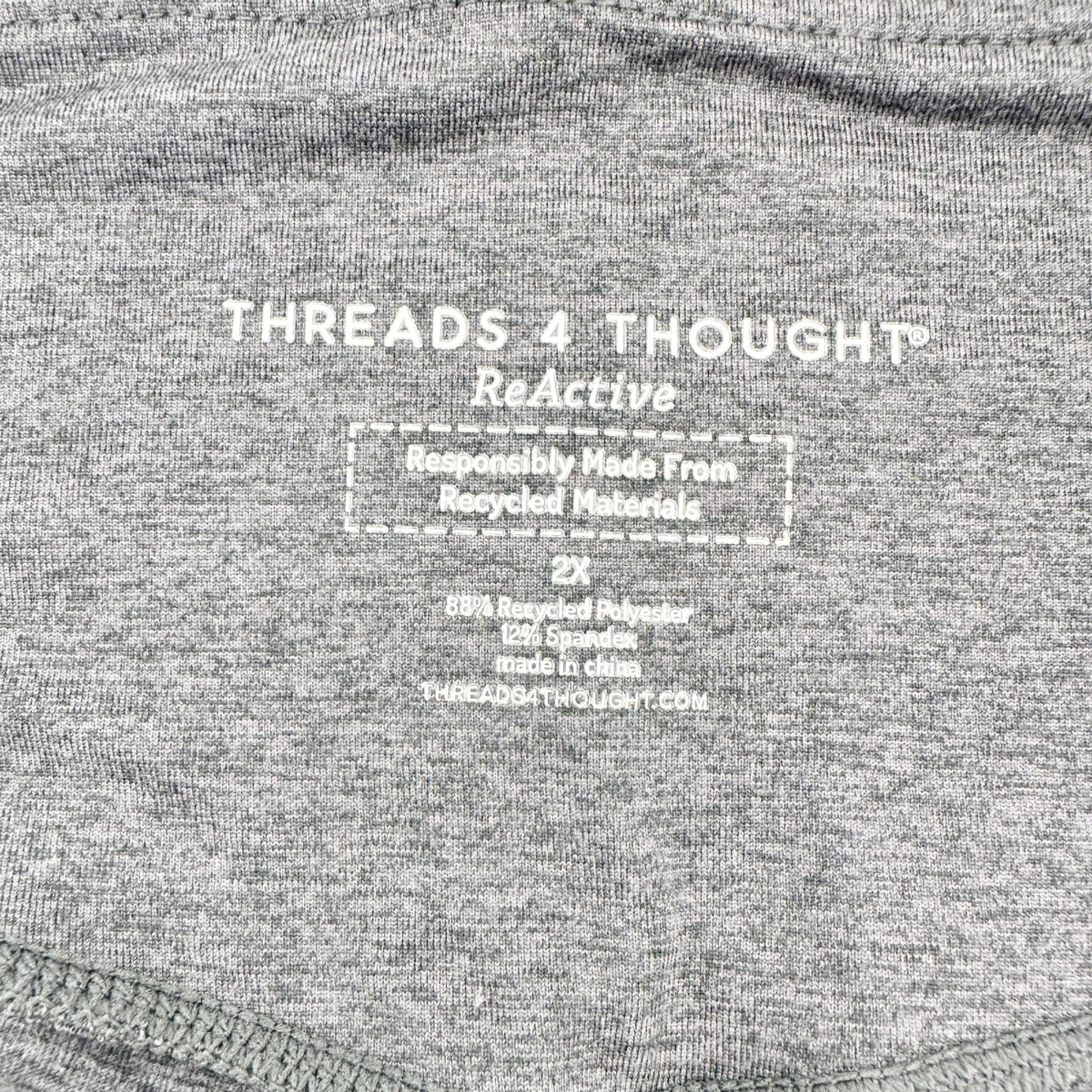 Threads 4 Thought ReActive 2X Leggings Gray Recycled Materials