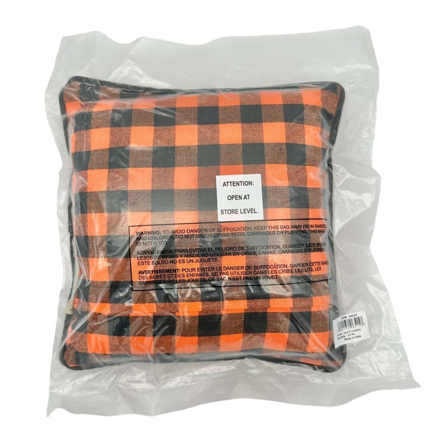 Primitives by Kathy Pillow 10 inch Black Orange Halloween Jack O' Lantern NIP