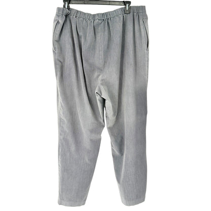 Silhouettes Pants Womens 2XT Gray Side Pockets Elastic Waist