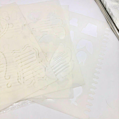 Pkg of 10 Doodling Templates Baby Flower Butterfly Designs Patterns NEW