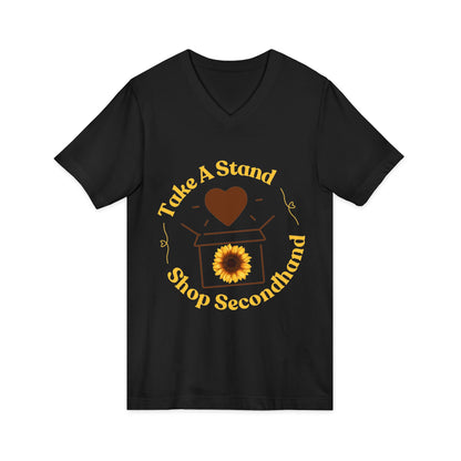 Unisex V-Neck Tee - Take A Stand Shop Secondhand