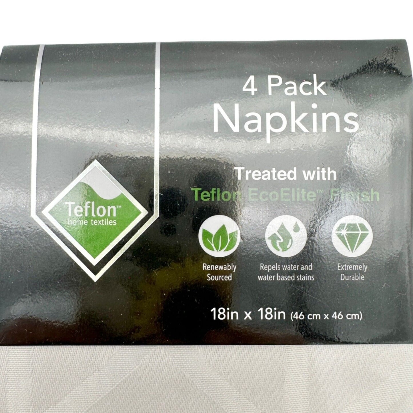 Set of 12 Napkins (Three 4 Packs) 18 x 18 inch Ecru NIP