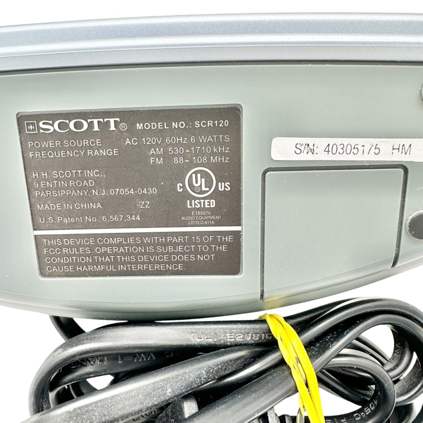 HH Scott Dual Alarm Clock Radio SCR120 FM AM Digital Display Snooze Calendar