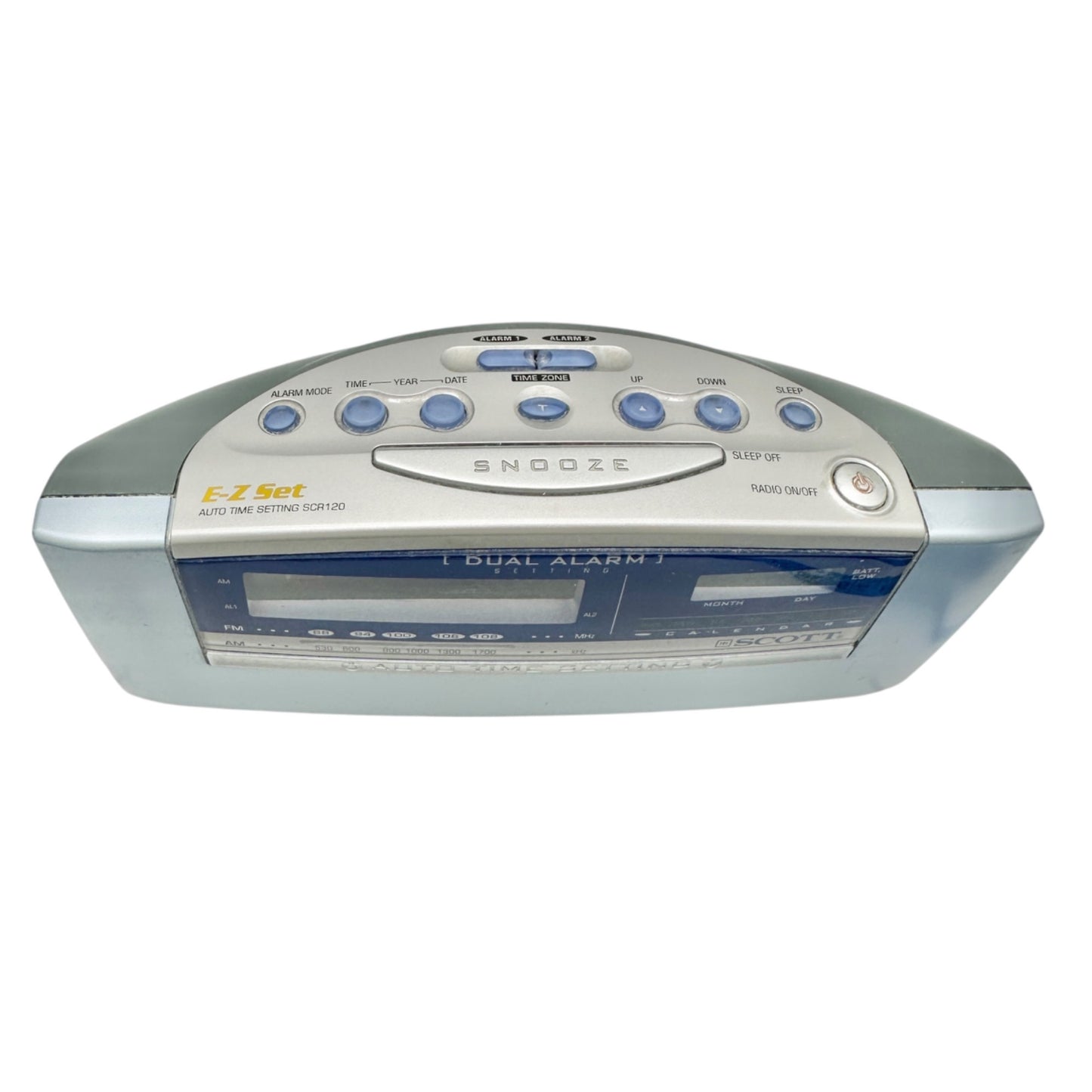 HH Scott Dual Alarm Clock Radio SCR120 FM AM Digital Display Snooze Calendar