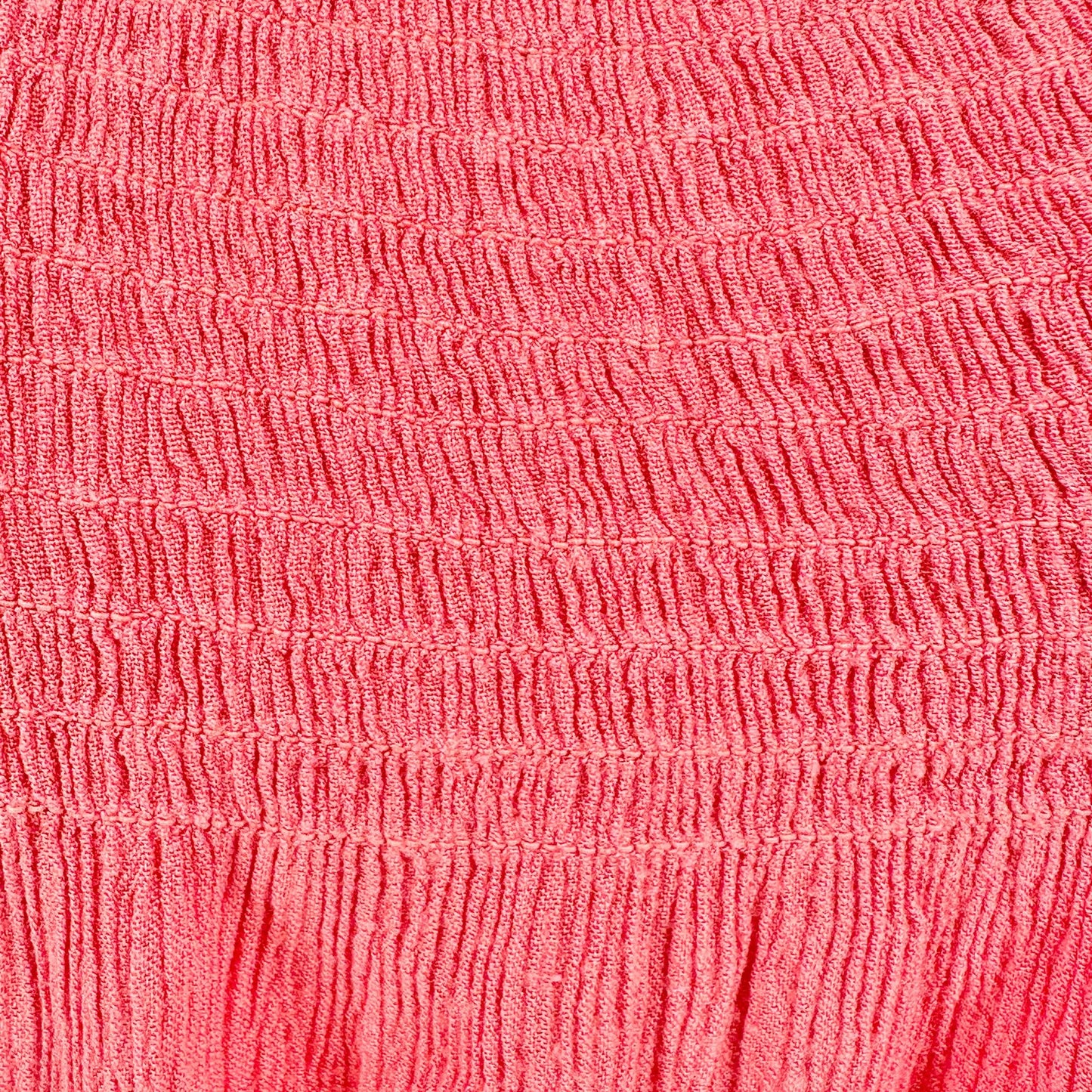 Westport Peasant Top Womens 2X Coral Crinkle Ruched Rayon with 3/4 Sleeves