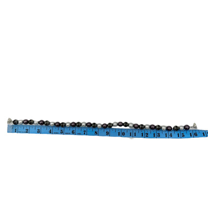 Premier Designs Multicolor Faux Pearl Necklace 14 inch Rhinestone Magnetic Clasp