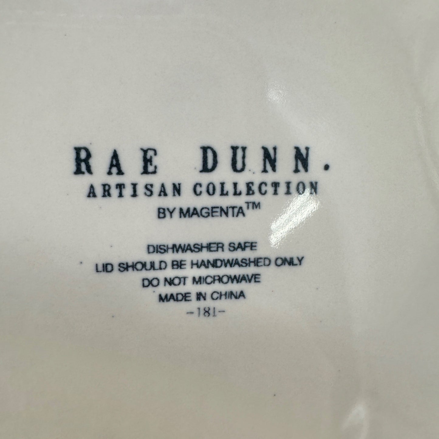 Rae Dunn Artisan Collection MADE WITH LOVE Jar with Lid White Ceramic