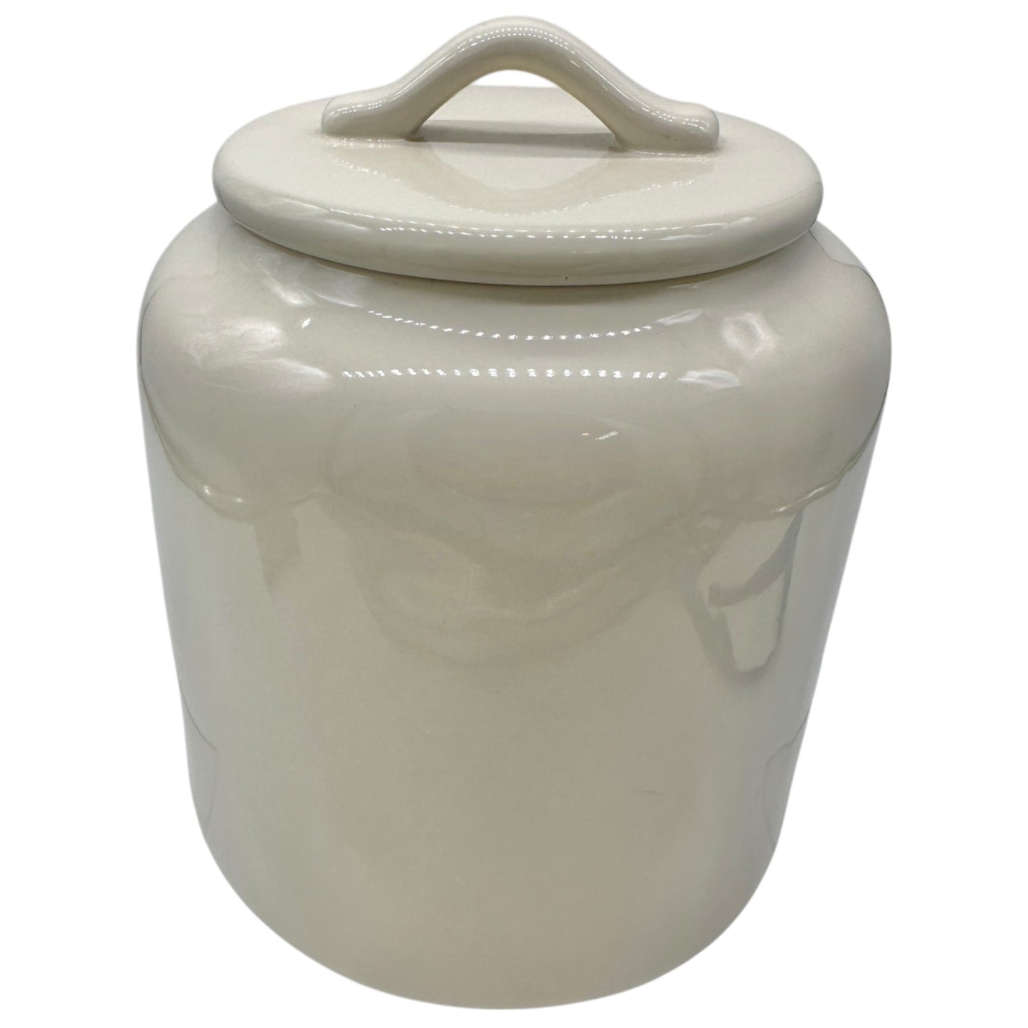 Rae Dunn Artisan Collection MADE WITH LOVE Jar with Lid White Ceramic