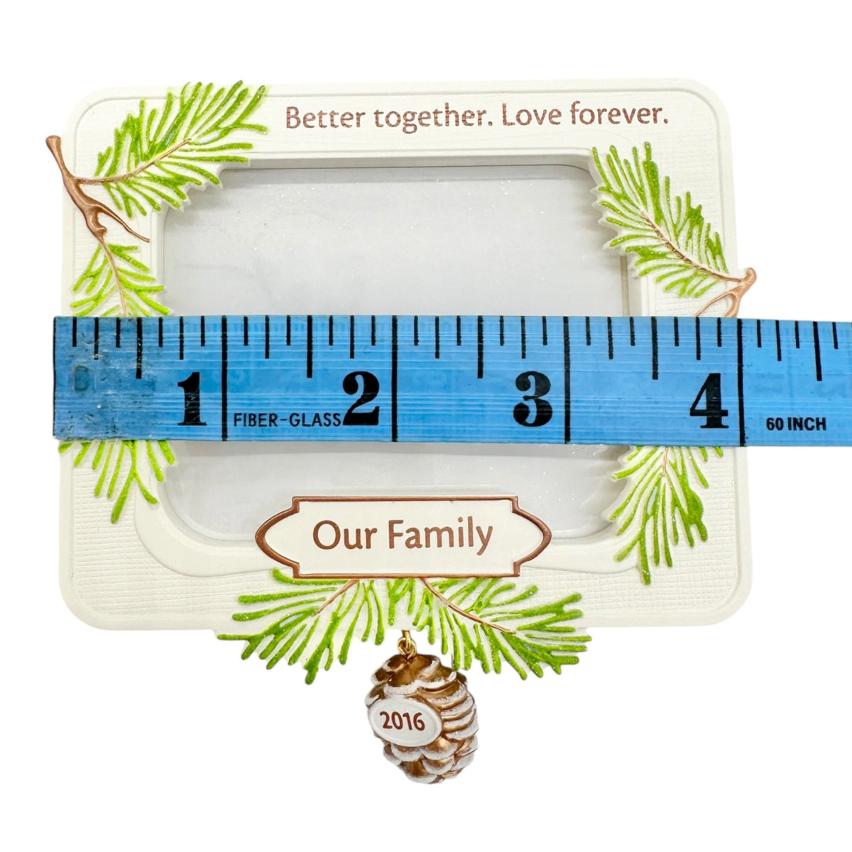 Hallmark Keepsake 2016 Better Together Our Family Christmas Photo Hold Ornament